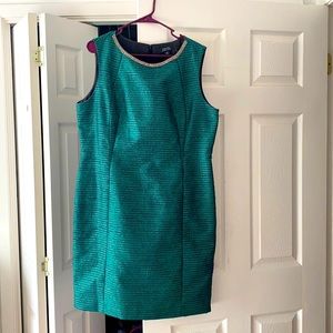 Tahari Arthur S. Levine Emerald Green - Knee Length Dress